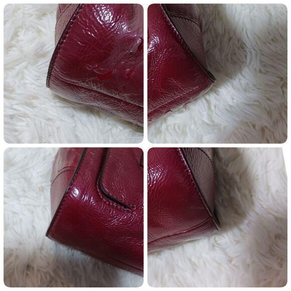 Loewe Lollipop Red Patent Leather Multi-use Shoulder Satchel Bag w/ Papers, VTG - Picture 6 of 14